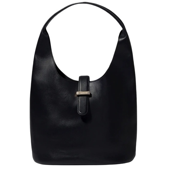 Simkhai Khai Leather Hobo Shoulder Bag Black Leather Gold Hardware Nwt